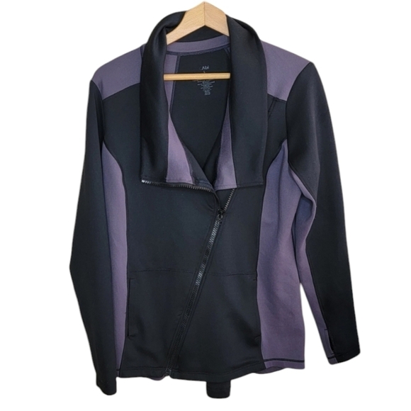 CAbi Jackets & Blazers - Cabi | #989 Dash Tech Asymmetrical Jacket Black Gray Colorblock
